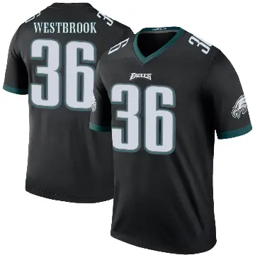 ＃36 Men's Brian Westbrook Black Legend Philadelphia Eagles Color Rush Jersey
