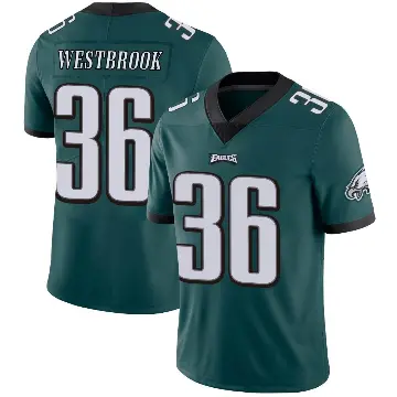 ＃36 Men's Brian Westbrook Green Limited Philadelphia Eagles Midnight Team Color Vapor Untouchable Jersey