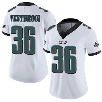 ＃36 Women's Brian Westbrook White Limited Philadelphia Eagles Vapor Untouchable Jersey