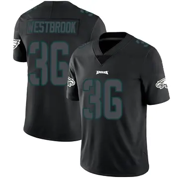 ＃36 Youth Brian Westbrook Black Impact Limited Philadelphia Eagles Jersey