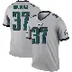 ＃37 Men's Lew Nichols Legend Philadelphia Eagles Silver Inverted Jersey