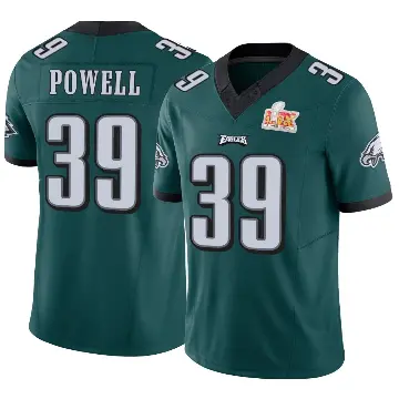 ＃39 Men's ShunDerrick Powell Green Limited Philadelphia Eagles Vapor F.U.S.E. Super Bowl LIX Jersey