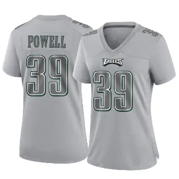 ＃39 Women's ShunDerrick Powell Gray Game Philadelphia Eagles Atmosphere Fashion Jersey