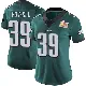 ＃39 Women's ShunDerrick Powell Green Limited Philadelphia Eagles Midnight Team Color Vapor Untouchable Super Bowl LIX Jersey