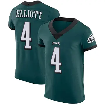 ＃4 Men's Jake Elliott Green Elite Philadelphia Eagles Midnight Team Color Vapor Untouchable Jersey