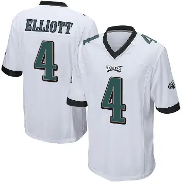 ＃4 Youth Jake Elliott White Game Philadelphia Eagles Jersey