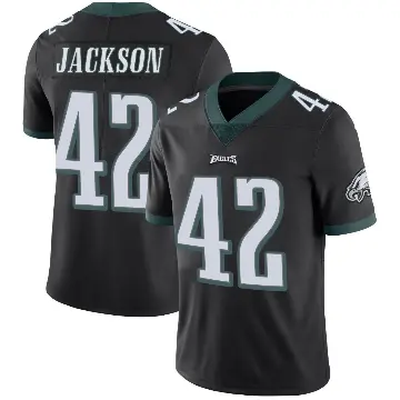 ＃42 Men's Giles Jackson Black Limited Philadelphia Eagles Alternate Vapor Untouchable Jersey