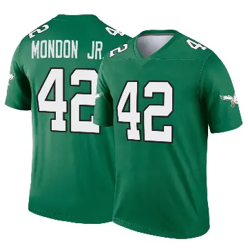 ＃42 Men's Smael Mondon Jr. Green Legend Philadelphia Eagles Kelly Alternate Jersey