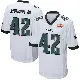 ＃42 Men's Smael Mondon Jr. White Game Philadelphia Eagles Super Bowl LIX Jersey