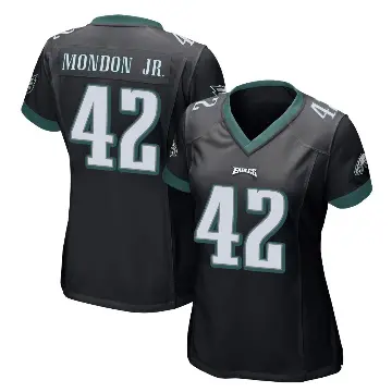 ＃42 Women's Smael Mondon Jr. Black Game Philadelphia Eagles Alternate Jersey