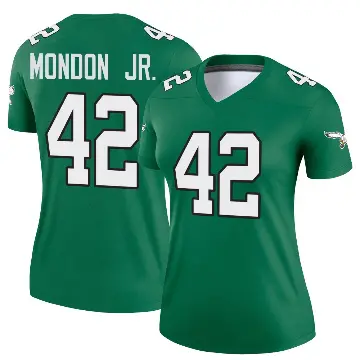 ＃42 Women's Smael Mondon Jr. Green Legend Philadelphia Eagles Kelly Alternate Jersey
