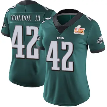 ＃42 Women's Smael Mondon Jr. Green Limited Philadelphia Eagles Midnight Team Color Vapor Untouchable Super Bowl LIX Jersey