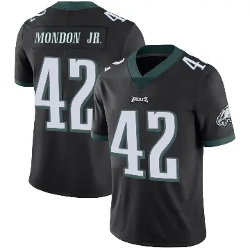 ＃42 Youth Smael Mondon Jr. Black Limited Philadelphia Eagles Alternate Vapor Untouchable Jersey