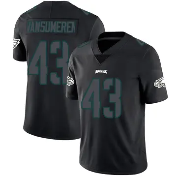 ＃43 Men's Ben VanSumeren Black Impact Limited Philadelphia Eagles Jersey