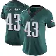 ＃43 Women's Ben VanSumeren Green Limited Philadelphia Eagles Midnight Team Color Vapor Untouchable Jersey