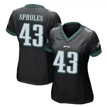 ＃43 Women's Darren Sproles Black Game Philadelphia Eagles Alternate Jersey