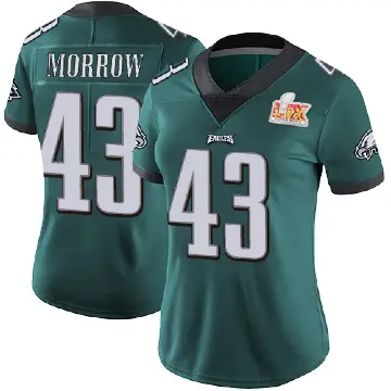＃43 Women's Nicholas Morrow Green Limited Philadelphia Eagles Midnight Team Color Vapor Untouchable Super Bowl LIX Jersey