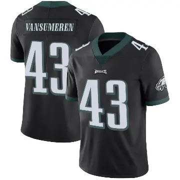 ＃43 Youth Ben VanSumeren Black Limited Philadelphia Eagles Alternate Vapor Untouchable Jersey