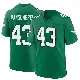 ＃43 Youth Ben VanSumeren Green Game Philadelphia Eagles Kelly Alternate Jersey
