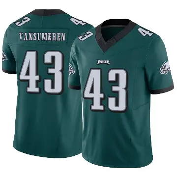 ＃43 Youth Ben VanSumeren Green Limited Philadelphia Eagles Vapor F.U.S.E. Jersey