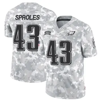 ＃43 Youth Darren Sproles Arctic Camo Limited Philadelphia Eagles 2024 Salute to Service Jersey