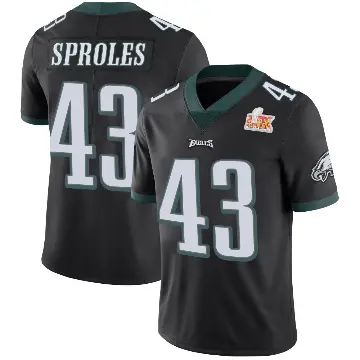 ＃43 Youth Darren Sproles Black Limited Philadelphia Eagles Alternate Vapor Untouchable Super Bowl LIX Jersey