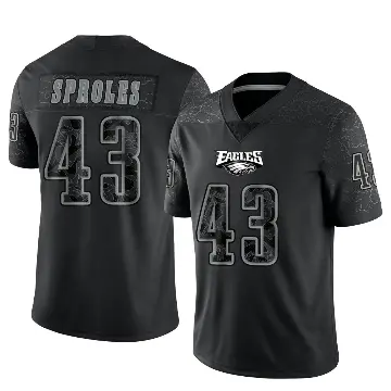 ＃43 Youth Darren Sproles Black Limited Philadelphia Eagles Reflective Jersey