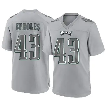 ＃43 Youth Darren Sproles Gray Game Philadelphia Eagles Atmosphere Fashion Jersey