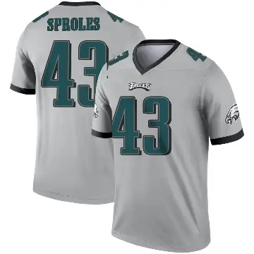 ＃43 Youth Darren Sproles Legend Philadelphia Eagles Silver Inverted Jersey
