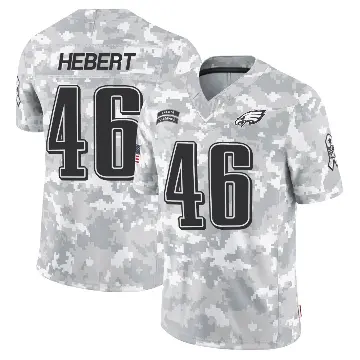 ＃46 Men's Griffin Hebert Arctic Camo Limited Philadelphia Eagles 2024 Salute to Service Jersey