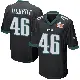 ＃46 Men's Griffin Hebert Black Game Philadelphia Eagles Alternate Super Bowl LIX Jersey
