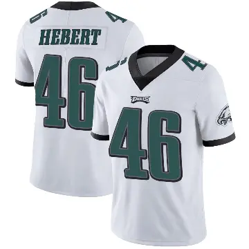 ＃46 Men's Griffin Hebert White Limited Philadelphia Eagles Vapor Untouchable Jersey