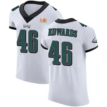 ＃46 Men's Herman Edwards White Elite Philadelphia Eagles Vapor Untouchable Super Bowl LIX Jersey