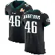 ＃46 Men's Jon Dorenbos Black Elite Philadelphia Eagles Alternate Vapor Untouchable Super Bowl LIX Jersey