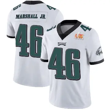 ＃46 Men's Terrace Marshall Jr. White Limited Philadelphia Eagles Vapor Untouchable Super Bowl LIX Jersey