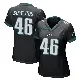 ＃46 Women's Herman Edwards Black Game Philadelphia Eagles Alternate Jersey