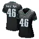 ＃46 Women's Jon Dorenbos Black Game Philadelphia Eagles Alternate Jersey