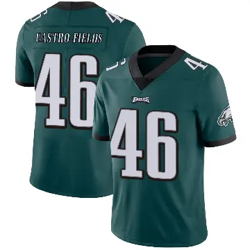 ＃46 Youth Tariq Castro-Fields Green Limited Philadelphia Eagles Midnight Team Color Vapor Untouchable Jersey