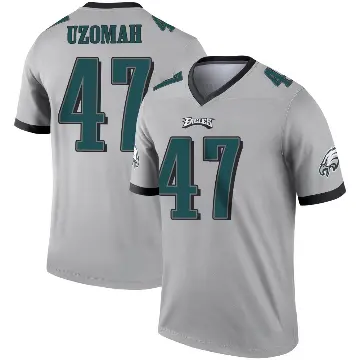 ＃47 Men's C.J. Uzomah Legend Philadelphia Eagles Silver Inverted Jersey