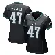＃47 Women's C.J. Uzomah Black Game Philadelphia Eagles Alternate Jersey