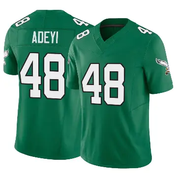 ＃48 Men's Ife Adeyi Green Limited Philadelphia Eagles Kelly Alternate Vapor F.U.S.E. Jersey