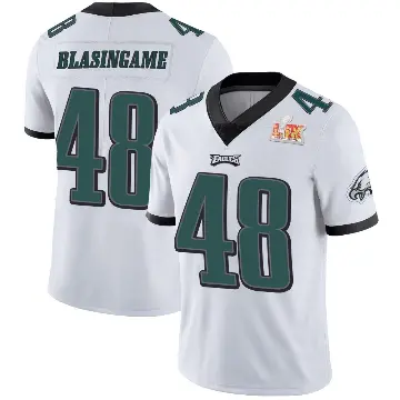 ＃48 Men's Khari Blasingame White Limited Philadelphia Eagles Vapor Untouchable Super Bowl LIX Jersey