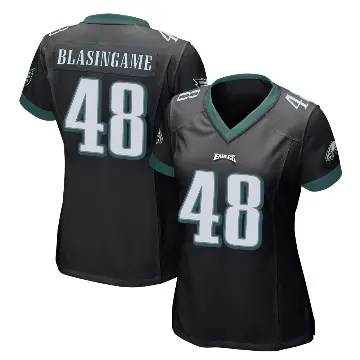 ＃48 Women's Khari Blasingame Black Game Philadelphia Eagles Alternate Jersey