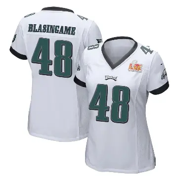 ＃48 Women's Khari Blasingame White Game Philadelphia Eagles Super Bowl LIX Jersey