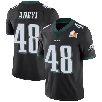 ＃48 Youth Ife Adeyi Black Limited Philadelphia Eagles Alternate Vapor Untouchable Super Bowl LIX Jersey