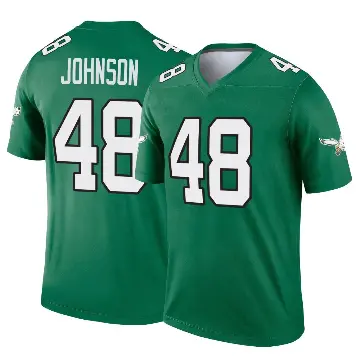 ＃48 Youth Patrick Johnson Green Legend Philadelphia Eagles Kelly Alternate Jersey