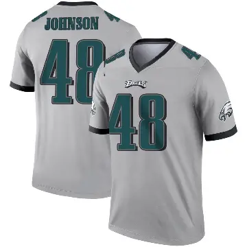 ＃48 Youth Patrick Johnson Legend Philadelphia Eagles Silver Inverted Jersey