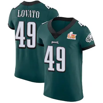 ＃49 Men's Rick Lovato Green Elite Philadelphia Eagles Midnight Team Color Vapor Untouchable Super Bowl LIX Jersey