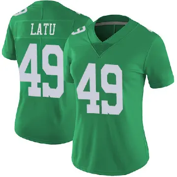 ＃49 Women's Cameron Latu Green Limited Philadelphia Eagles Vapor Untouchable Jersey