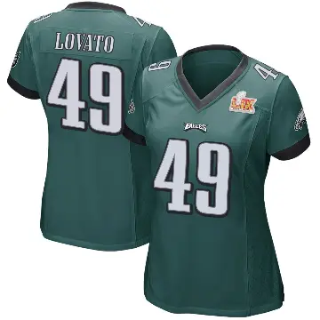 ＃49 Women's Rick Lovato Green Game Philadelphia Eagles Team Color Super Bowl LIX Jersey